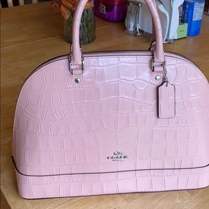 Coach Crocodile Embossed Handbag